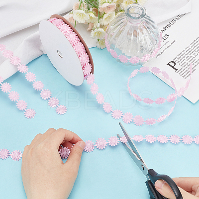 20 Yards Flower Polyester Ribbons OCOR-PH0002-39C-1