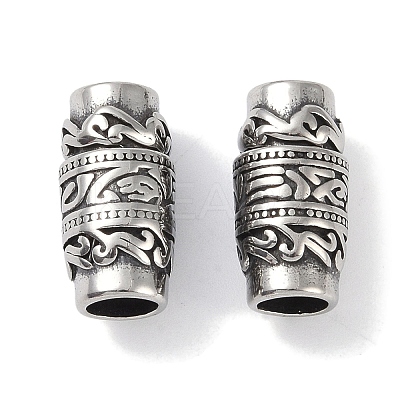 Tibetan Style 316 Surgical Stainless Steel Magnetic Clasps STAS-P362-12B-AS-1