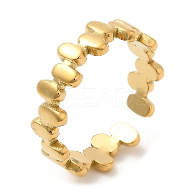 304 Stainless Steel Oval Cuff Rings for Women STAS-D085-21G-1