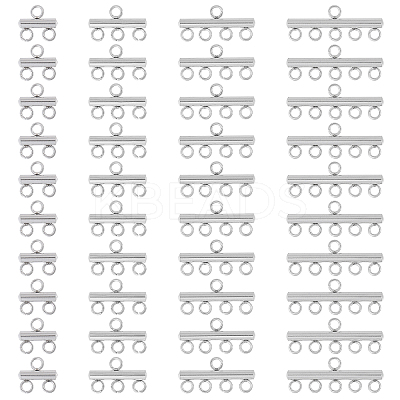 40Pcs 4 Styles 304 Stainless Steel Column Chandelier Component Links FIND-GO0003-59-1