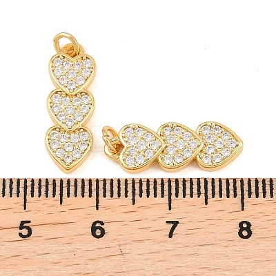 Brass Micro Pave Cubic Zirconia Pendants KK-F927-12F-G-1