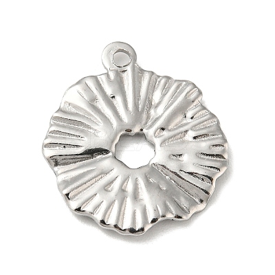 Non-Tarnish Textured 304 Stainless Steel Pendants STAS-G218-04P-1