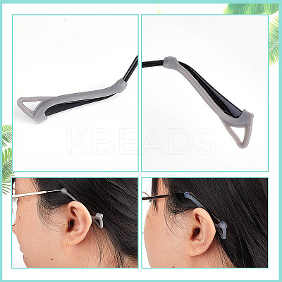 12Pairs 4 Colors Silicone Glasses Ear Grips AJEW-GF0005-60-1