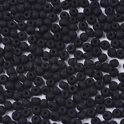 Frosted Colours Glass Beads SEED-S040-03A-01-1