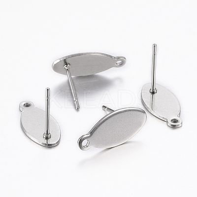 Non-Tarnish 304 Stainless Steel Stud Earring Findings X-STAS-K154-65P-1
