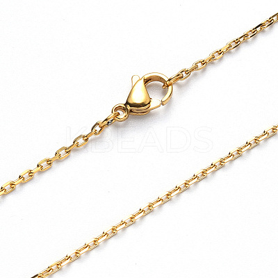 PVD Vacuum Plating 304 Stainless Steel Cable Chain Necklace NJEW-S420-008B-G-1