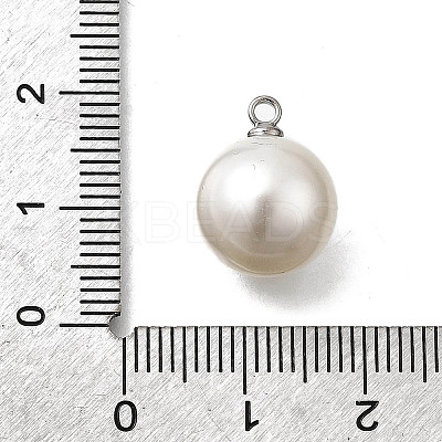 ABS Plastic Imitation Pearl Pendants FIND-H052-01G-01P-1