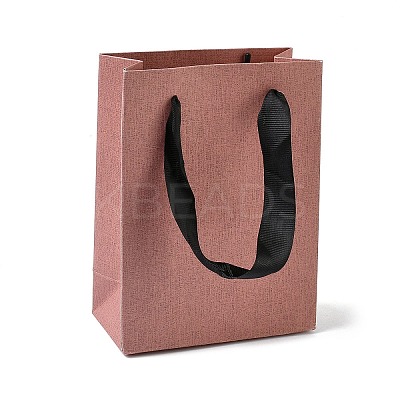 Paper Gift Tote Bags with Nylon Ribbon Handles ABAG-G018-01A-1