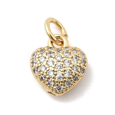 Brass Micro Pave Cubic Zirconia Pendants KK-C137-01G-03-1