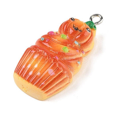 Halloween Themes Opaque Resin Pendants RESI-Z040-01P-03-1