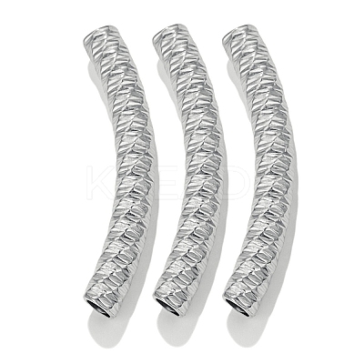304 Stainless Steel Curved Tube Beads LS-STAS-M071-03J-P-1