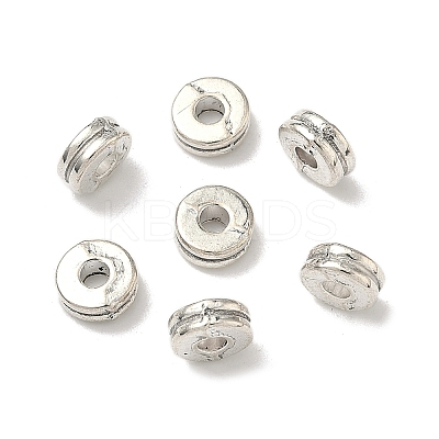 Tibetan Style Flat Round Alloy Spacers Beads TIBEP-S293-070AS-LF-1