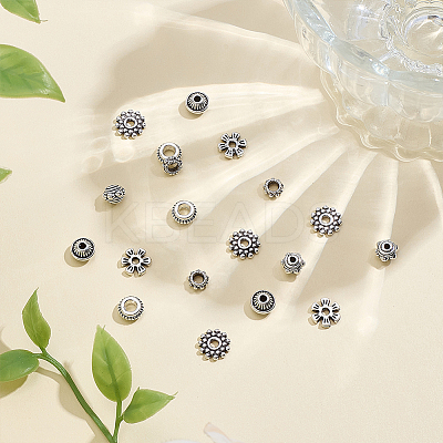 300Pcs 6 Styles 304 Stainless Steel & Alloy Spacer Beads FIND-ME0001-20-1