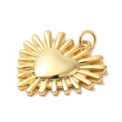 Rack Plating Valentine's Day Brass Pendants KK-G488-06G-1