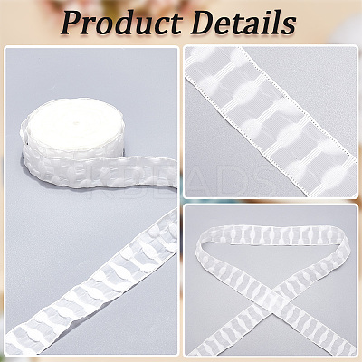 10 Yards Polyester Lace Trim Ribbon OCOR-WH20005-42D-1