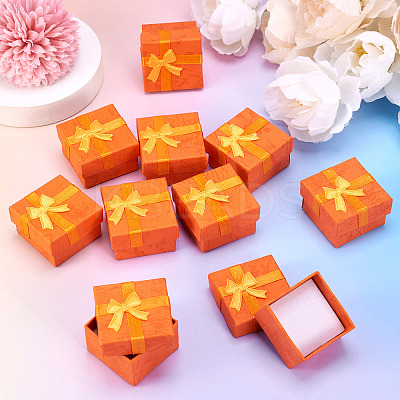 Square Paper Jewelry Ring Gift Boxes with Bowknot CON-TAC0010-80A-1
