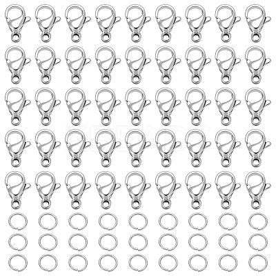 304 Stainless Steel Lobster Claw Clasps STAS-ME0002-92B-1