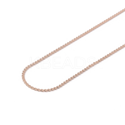 Ion Plating(IP) 304 Stainless Steel Serpentine Chain Necklace for Men Women NJEW-G076-01A-RG-1