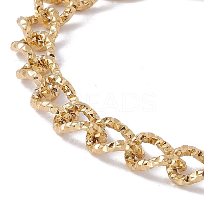 Ion Plating(IP) 304 Stainless Steel Curb Chain Bracelet with Toggle Clasp for Women BJEW-E017-01G-1