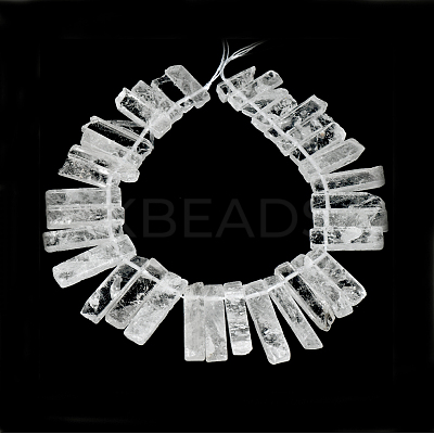 Chip Natural Quartz Crystal Graduated Beads Strands G-P064-01-1