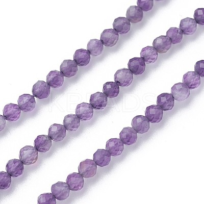 Natural Amethyst Beads Strands G-F619-12-3mm-1