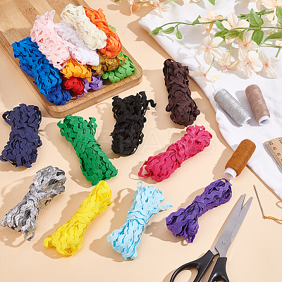 100M 20 Styles Polyester Lace Trims OCOR-MA0001-24-1