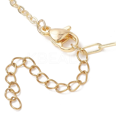 Brass Paperclip Chain Cable Chain Necklace Slider Making AJEW-JB01525-1