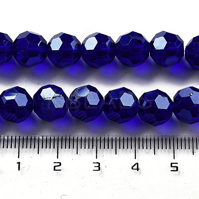 Electroplate Transparent Glass Beads Strands EGLA-A035-T10mm-A06-1