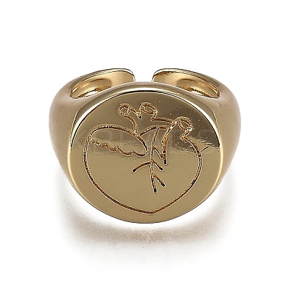 Brass Cuff Rings RJEW-H538-16-1