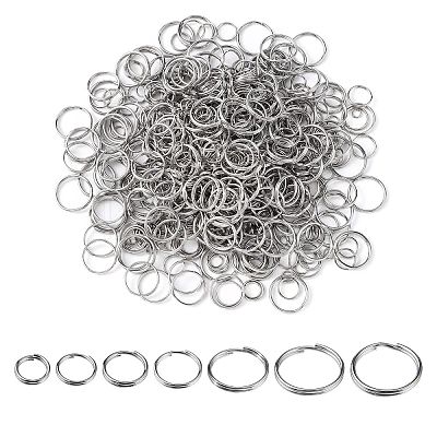 700Pcs 7 Styles 201& 304 Stainless Steel Split Rings STAS-CJ0002-17-1