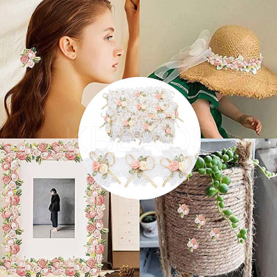b 2 Yards Embroidery Polyester Flower Lace Trim Ribbon OCOR-GF0001-96-1
