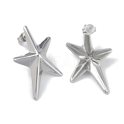 Non-Tarnish 304 Stainless Steel Stud Earrings for Women EJEW-U004-04P-1