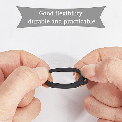 36Pcs 3 Style Silicone Rings with 6Pcs Polyester Necklace Lanyard Anti-Loss Pendant Holder DIY-GF0008-05-1