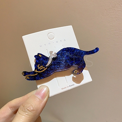 Glitter Cat Acrylic Alligator Hair Clips ANIM-PW0002-07C-1