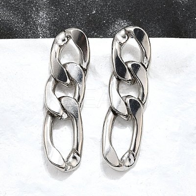 Non-Tarnish 304 Stainless Steel Stud Earrings EJEW-D095-23P-1