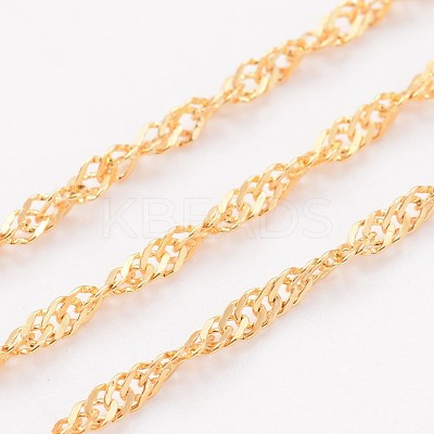 3.28 Feet Ion Plating(IP) 304 Stainless Steel Singapore Chains X-CHS-H007-12G-1