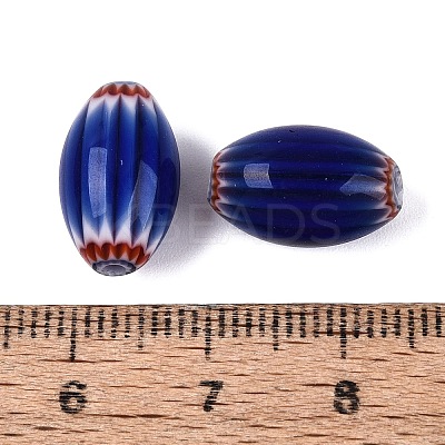 Handmade Millefiori Glass Barrel Beads LA-N002-04D-1
