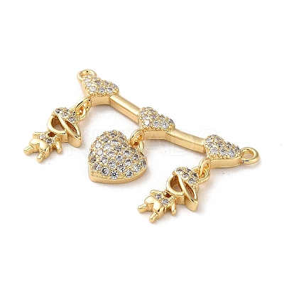 Brass Pave Cubic Zirconia Pendants KK-M287-05G-A-1