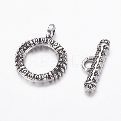 Tibetan Style Alloy Toggle Clasps LF0211Y-NF-1
