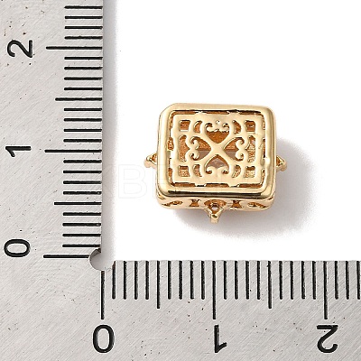 Brass with Clear Cubic Zirconia Beads KK-G503-07G-1