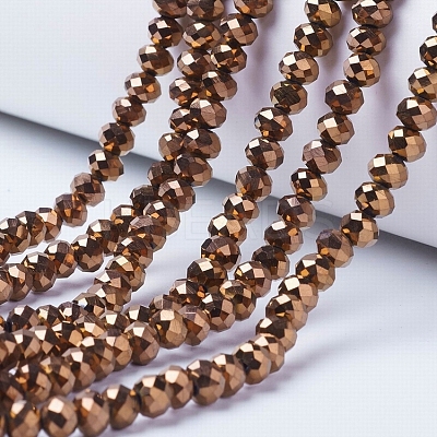 Electroplate Transparent Glass Beads Strands EGLA-A034-T10mm-UA04-1