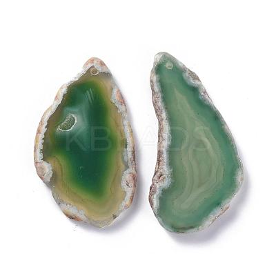 Dyed Mixed Shape Natural Agate Gemstone Big Pendants G-R300-09-1