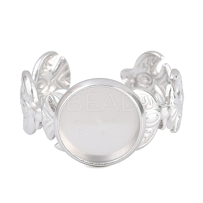 Eagle Shape 304 Stainless Steel Cuff Ring Components SA-CBA098D-05P-B-1