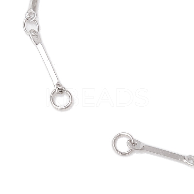 304 Stainless Steel Cuboid Bar Link Chain Bracelet Making AJEW-JB01319-02-1