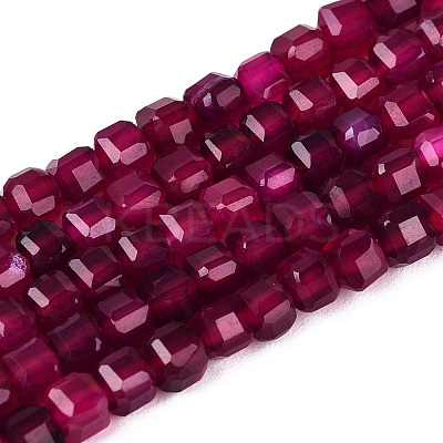 Dyed Natural Agate Beads Strands G-T138-211E-1