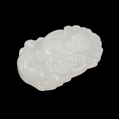 Natural White Jade Carved Pendants G-S384-01I-1