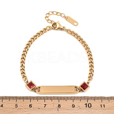 304 Stainless Steel Link Bracelets BJEW-A146-03G-1