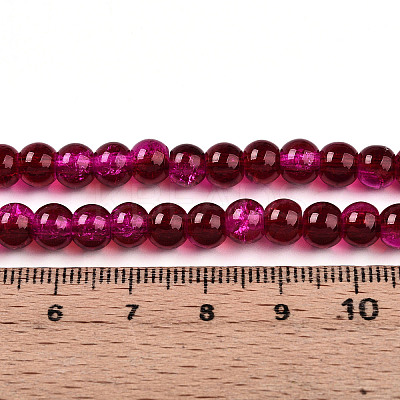 Crackle Glass Beads Strands X-CCG-Q002-6mm-08-1