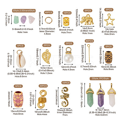 DIY Alloy Hair Dreadlocks Braiding Kits DIY-TA0004-48-1