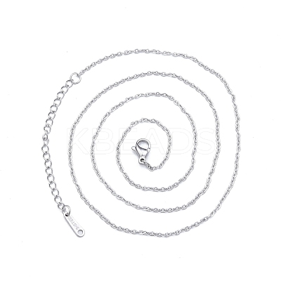 Non-Tarnish 304 Stainless Steel Cable Chains Necklace for Men Women NJEW-N050-A04-S15-1